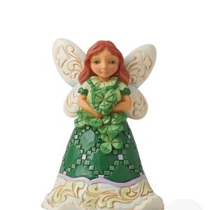 Jim Shore FAIRY ANGEL Figurine Green And White  Accents BONNY BEAUTY